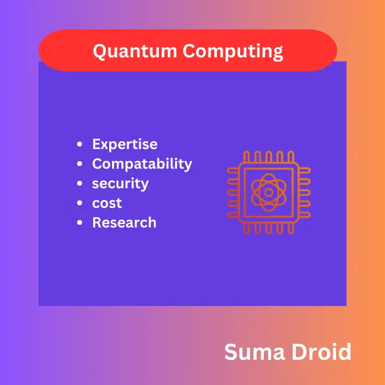 Quantum computing concept with advanced processors and quantum bits.