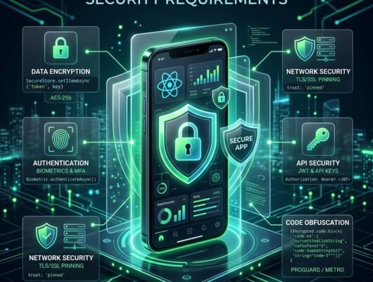 Security shields protecting mobile app